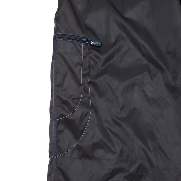 Vtg Kik Wear Baggy Wide Leg Black 90s Raver Skate Cargo Pants PunkCore Nylon Y2K - Picture 13 of 16